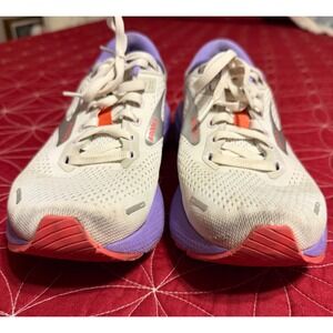 Brooks Adrenaline GTS Women's Running Shoes White Purple Coral Size 8